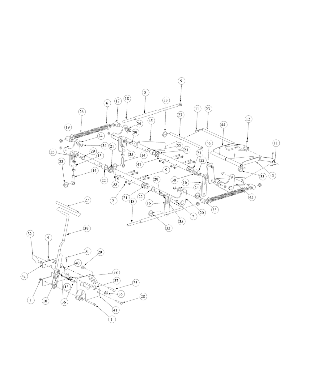Lift Assembly Diagram and Parts List for M60-KW (53AB5D8X150-25-HP)(2003) Cub Cadet Lawn Tractor